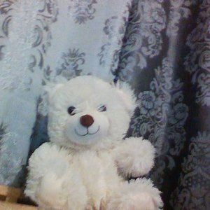 Cream White polyester bear, by Homerbest